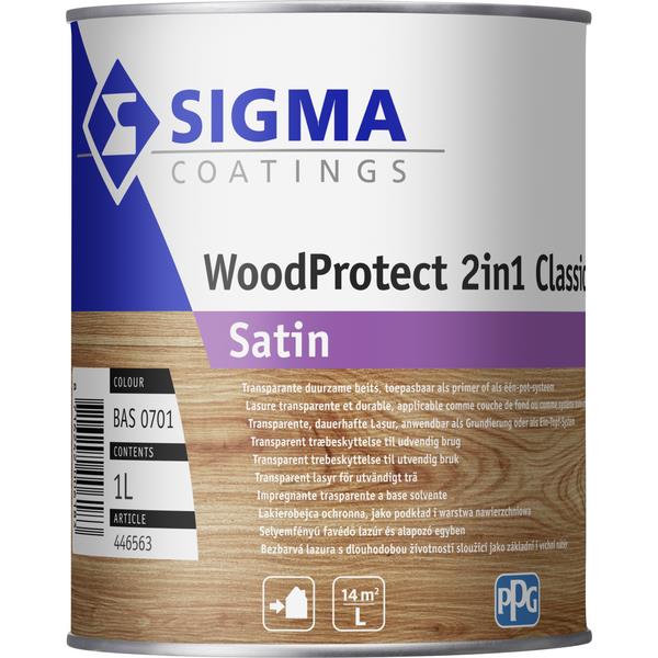 Grote foto woodprotect 2in1 classic satin transparant 1 liter doe het zelf en verbouw verven en sierpleisters