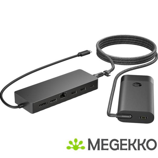 Grote foto hp universal usb c hub and laptop charger combo computers en software overige