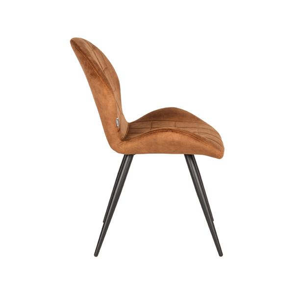 Grote foto eetkamerstoel sil oker velours zwart metaal huis en inrichting stoelen