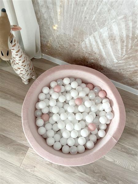 Grote foto ballenbad soft velvet 90x30cm light pink excl ballen kinderen en baby overige