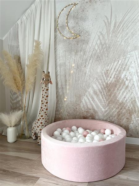 Grote foto ballenbad soft velvet 90x30cm light pink excl ballen kinderen en baby overige