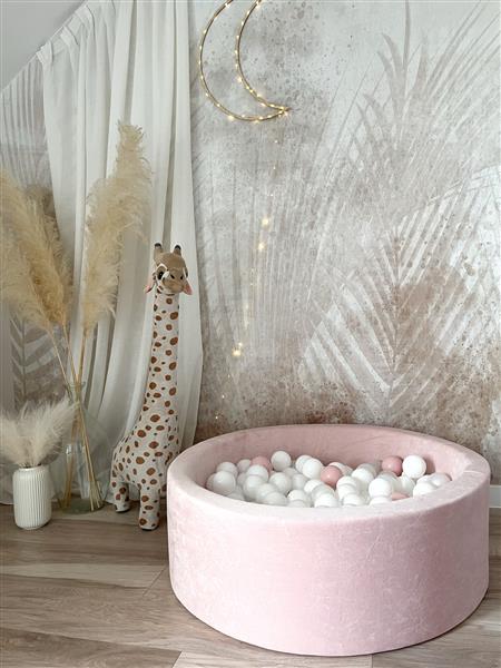Grote foto ballenbad soft velvet 90x30cm light pink excl ballen kinderen en baby overige