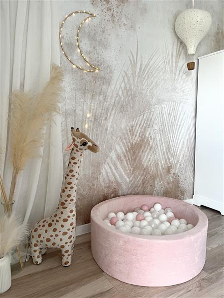 Grote foto ballenbad soft velvet 90x30cm light pink excl ballen kinderen en baby overige