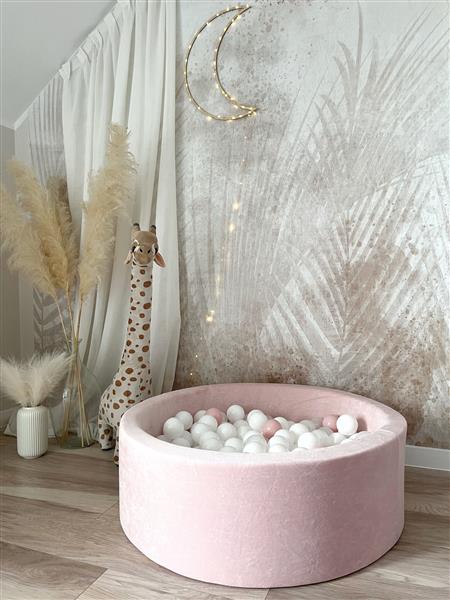 Grote foto ballenbad soft velvet 90x30cm light pink excl ballen kinderen en baby overige