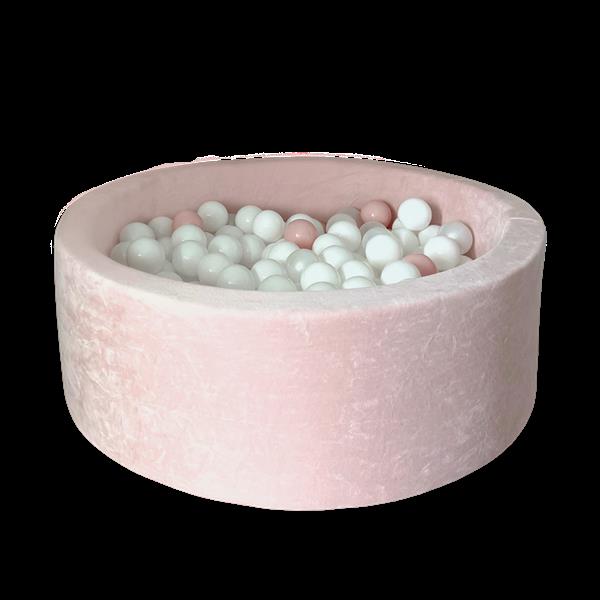 Grote foto ballenbad soft velvet 90x30cm light pink excl ballen kinderen en baby overige