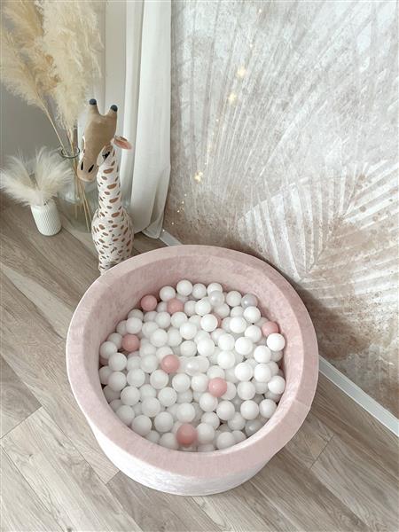 Grote foto ballenbad soft velvet 90x40cm light pink excl ballen kinderen en baby overige
