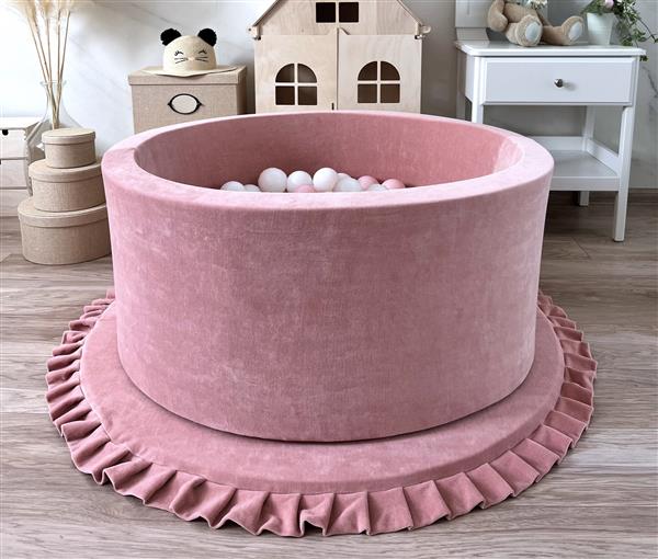 Grote foto ballenbad soft velvet 90x40cm raspberry pink excl ballen kinderen en baby overige