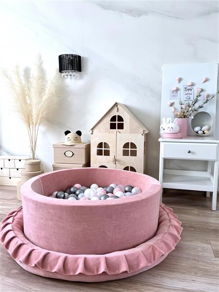 Grote foto ballenbad soft velvet 90x30cm raspberry pink excl ballen kinderen en baby overige