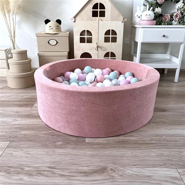 Grote foto ballenbad soft velvet 90x30cm raspberry pink excl ballen kinderen en baby overige