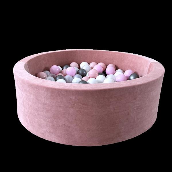 Grote foto ballenbad soft velvet 90x30cm raspberry pink excl ballen kinderen en baby overige