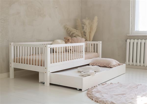 Grote foto houten bed basic alto wit 190x90cm met slaaplade wit 190x90 cm kinderen en baby complete kinderkamers