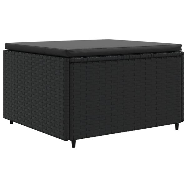 Grote foto vidaxl 6 delige loungeset met kussens poly rattan zwart tuin en terras tuinmeubelen