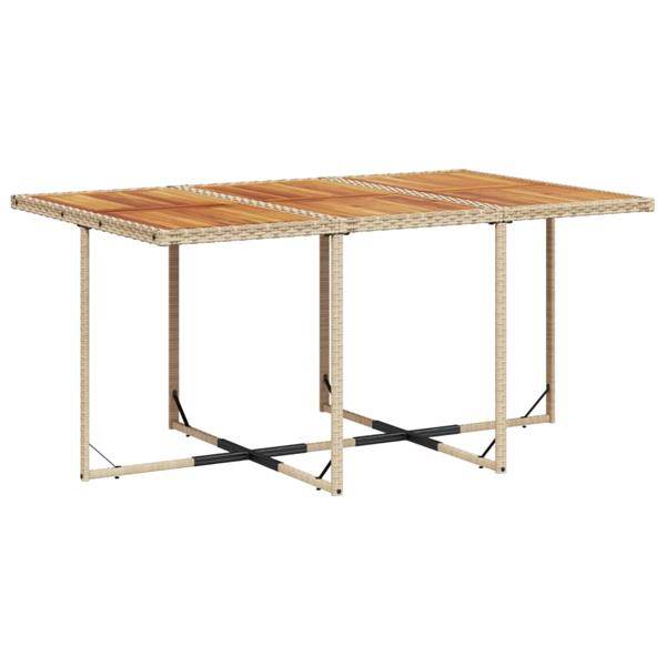 Grote foto vidaxl 7 delige tuinset met kussens poly rattan beige tuin en terras tuinmeubelen