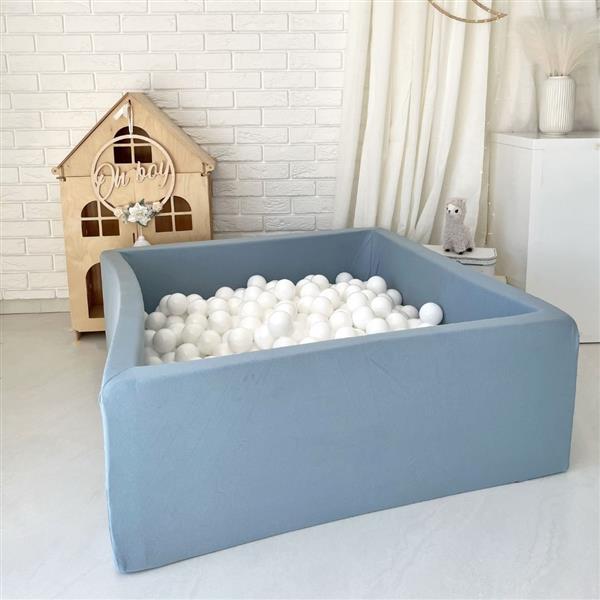 Grote foto ballenbad cotton 106x106x40 cm blue excl ballen kinderen en baby overige