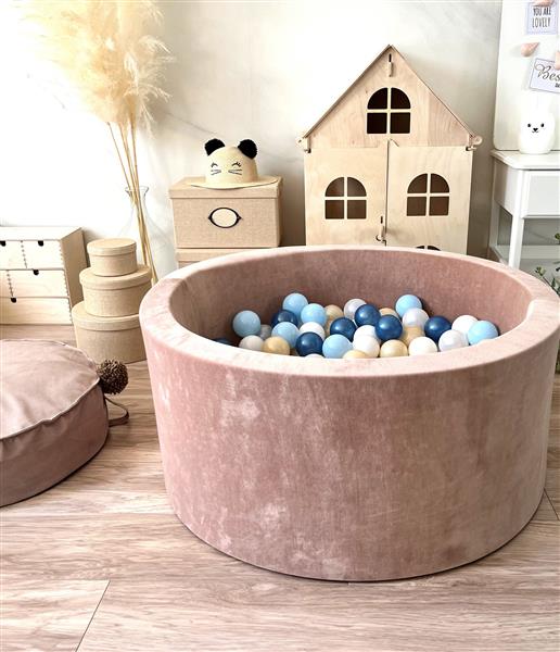 Grote foto ballenbad soft velvet 90x40cm dark beige excl ballen kinderen en baby overige