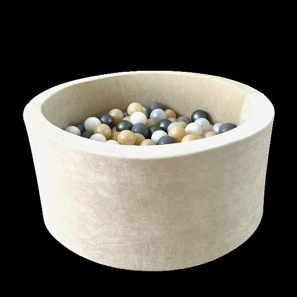 Grote foto ballenbad soft velvet 90x40cm ecru excl ballen kinderen en baby overige