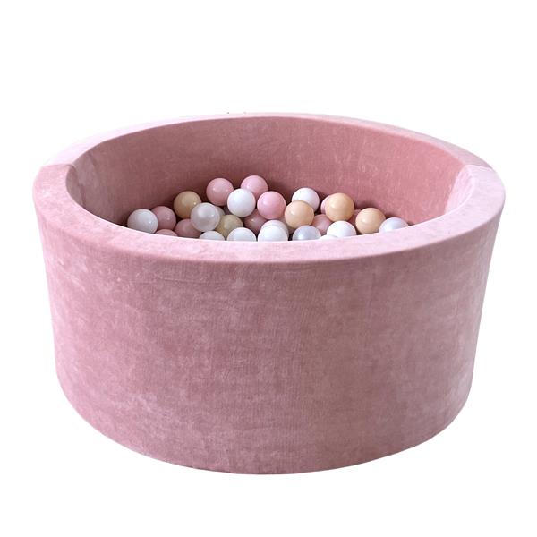 Grote foto ballenbad soft velvet 90x40cm raspberry pink excl ballen kinderen en baby overige