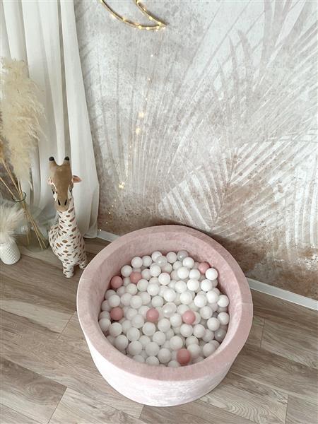 Grote foto ballenbad soft velvet 90x40cm light pink excl ballen kinderen en baby overige
