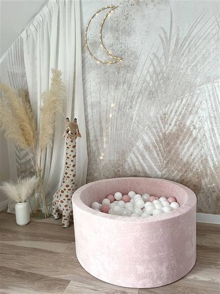 Grote foto ballenbad soft velvet 90x40cm light pink excl ballen kinderen en baby overige