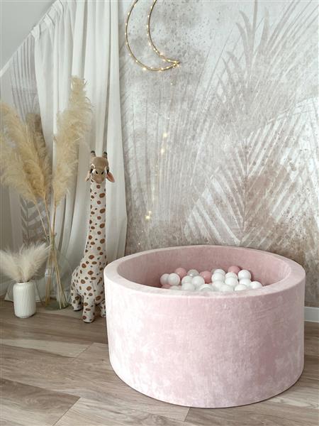 Grote foto ballenbad soft velvet 90x40cm light pink excl ballen kinderen en baby overige