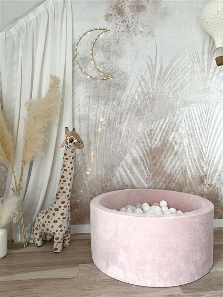 Grote foto ballenbad soft velvet 90x40cm light pink excl ballen kinderen en baby overige