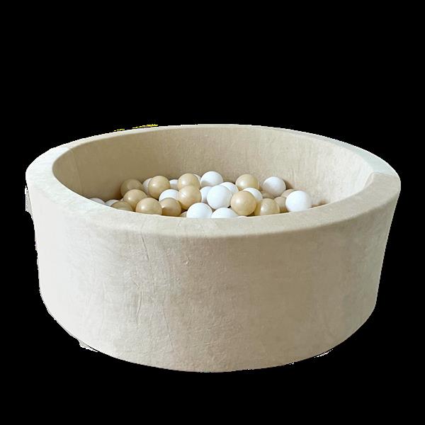 Grote foto ballenbad soft velvet 90x30cm ecru excl ballen kinderen en baby overige