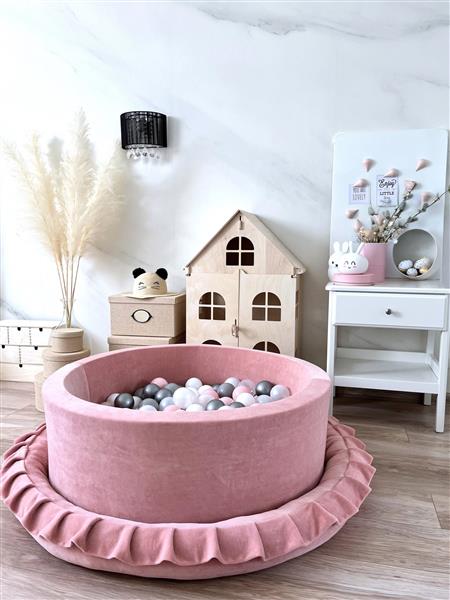Grote foto ballenbad soft velvet 90x30cm raspberry pink excl ballen kinderen en baby overige