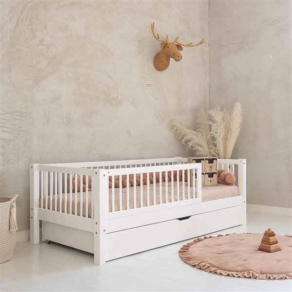 Grote foto houten bed basic alto wit 190x90cm met slaaplade wit 190x90 cm kinderen en baby complete kinderkamers