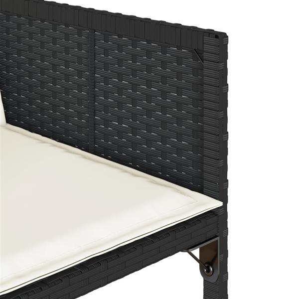 Grote foto vidaxl 9 delige tuinset poly rattan zwart tuin en terras tuinmeubelen