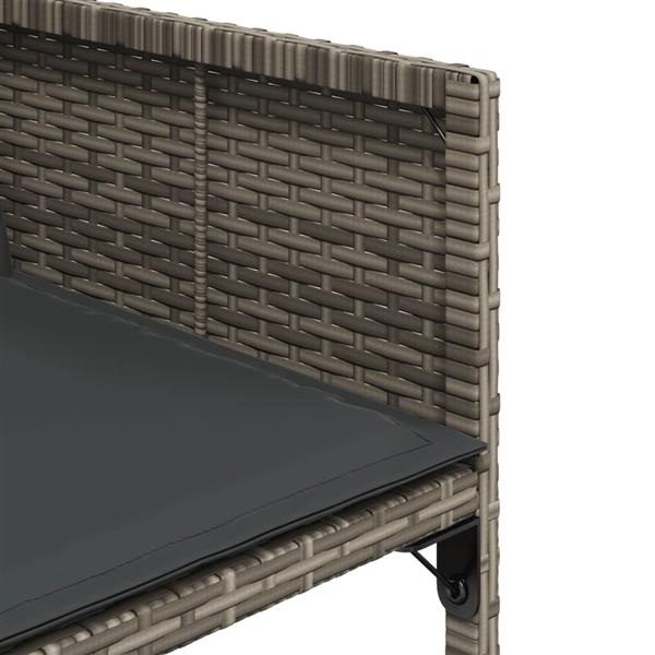 Grote foto vidaxl 9 delige tuinset met kussens poly rattan grijs tuin en terras tuinmeubelen