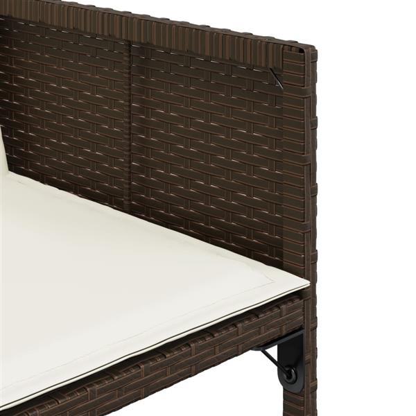 Grote foto vidaxl 9 delige tuinset met kussens poly rattan bruin tuin en terras tuinmeubelen