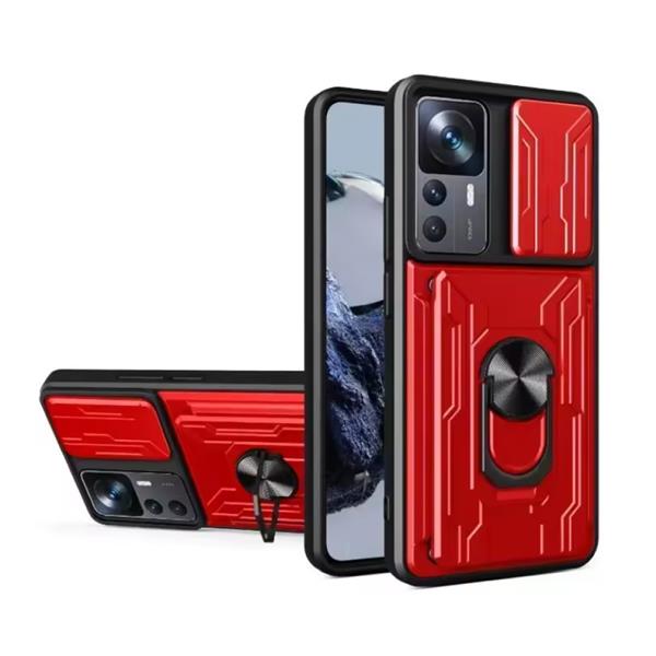 Grote foto xiaomi redmi note 13 pro 4g card slot hoesje met kickstand en camera slide pop grip cover ro telecommunicatie mobieltjes