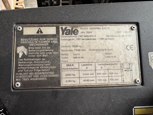 Grote foto yale gdp50 triplo 405 freelift sideshift 4e functie perkins diesel 2002 agrarisch heftrucks