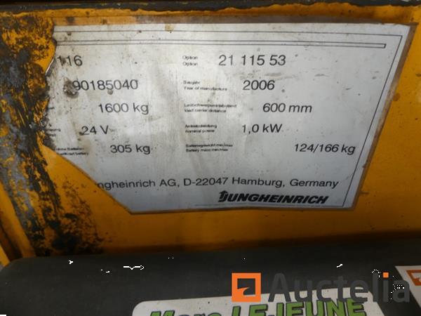 Grote foto elektrische palletwagen jungheinrich eje 116 doe het zelf en verbouw hefwerktuigen