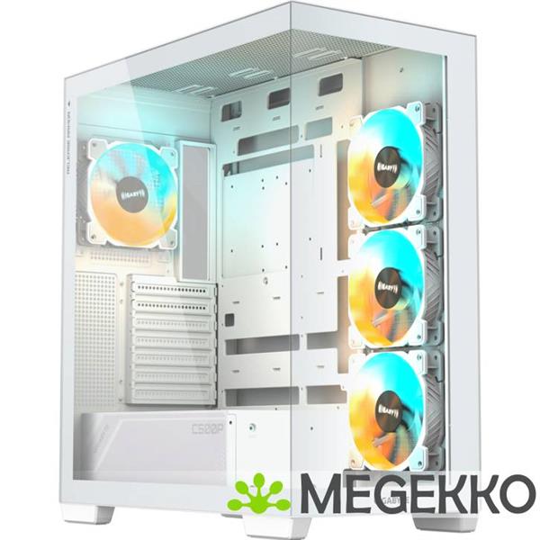 Grote foto gigabyte c500 panoramic stealth midi tower wit computers en software behuizingen en kasten