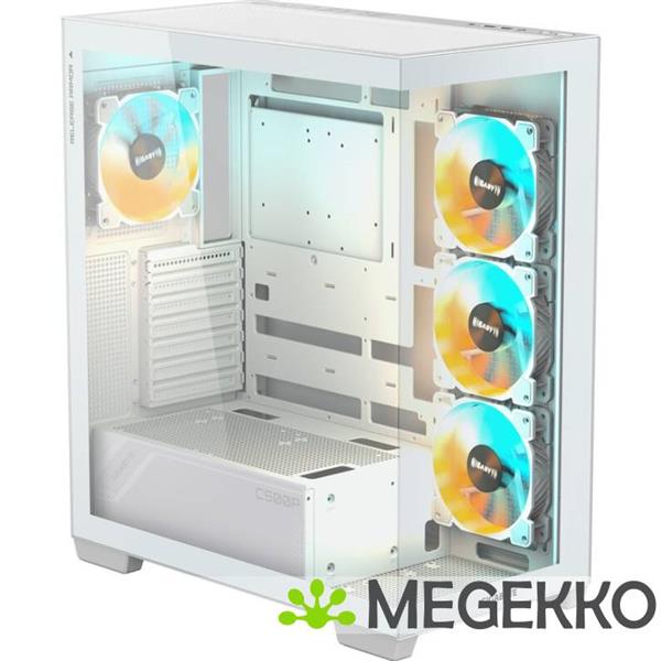 Grote foto gigabyte c500 panoramic stealth midi tower wit computers en software behuizingen en kasten