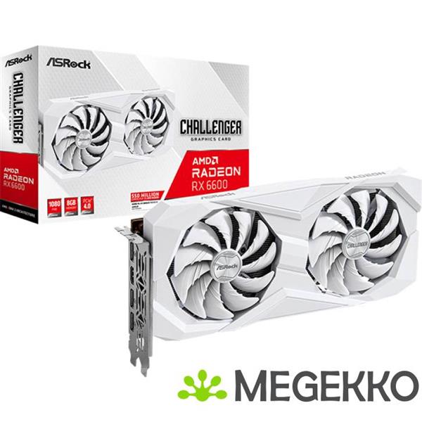 Grote foto asrock radeon rx 6600 challenger white 8g computers en software videokaarten
