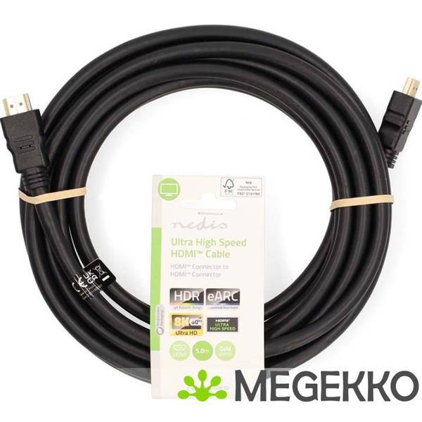 Grote foto ultra high speed hdmi kabel hdmi hdmi 8k 60hz 48 gbps 5.00 m zwart computers en software overige computers en software