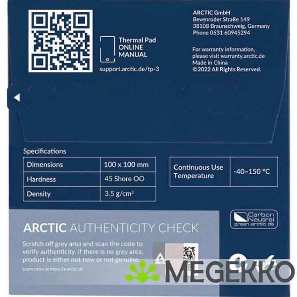 Grote foto arctic tp 3 thermisch pad computers en software overige computers en software