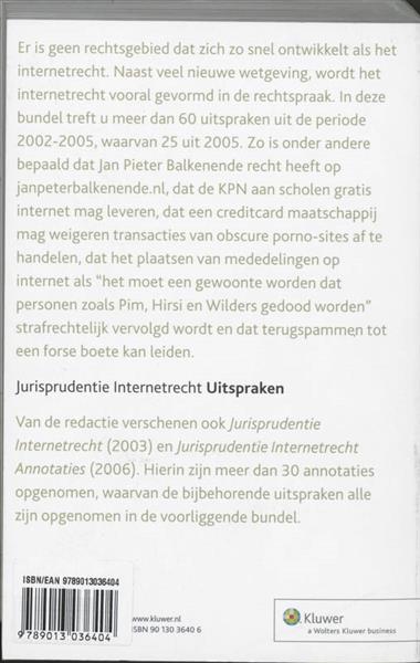 Grote foto jurisprudentie internetrecht uitspraken boeken wetenschap