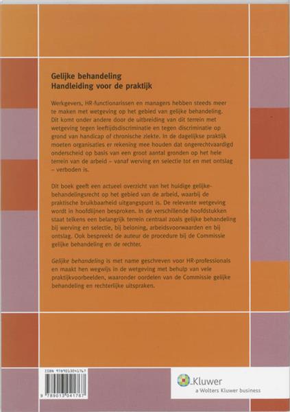 Grote foto gelijke behandeling actueel recht voor p o boeken overige boeken