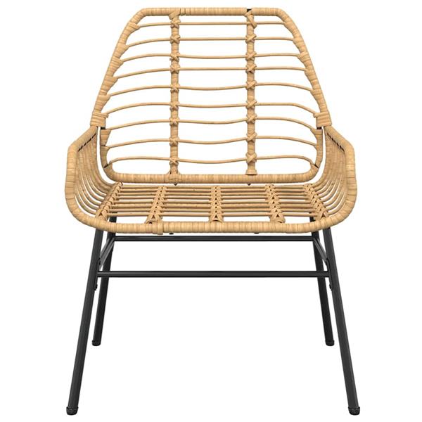 Grote foto vidaxl 5 delige tuinset poly rattan glas bruin tuin en terras tuinmeubelen