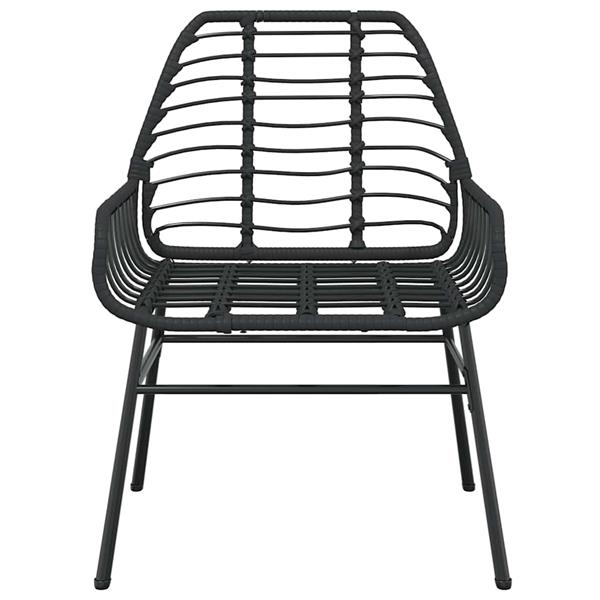 Grote foto vidaxl 5 delige tuinset poly rattan glas zwart tuin en terras tuinmeubelen