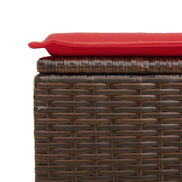 Grote foto vidaxl 2 delige loungeset met kussens poly rattan acacia bruin tuin en terras tuinmeubelen