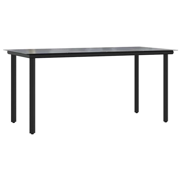 Grote foto vidaxl 5 delige tuinset poly rattan glas bruin tuin en terras tuinmeubelen