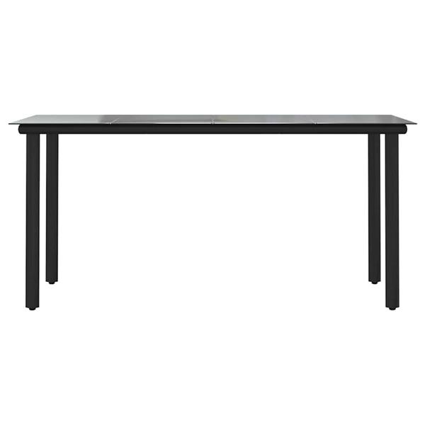 Grote foto vidaxl 5 delige tuinset poly rattan glas bruin tuin en terras tuinmeubelen