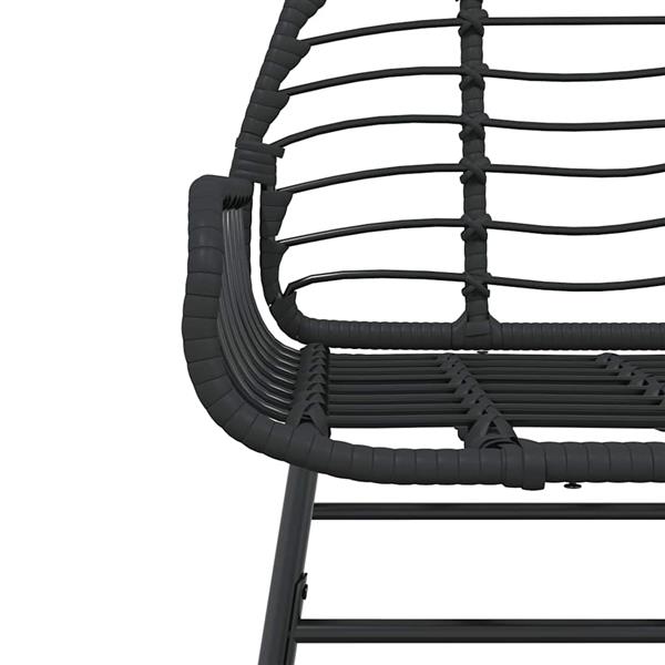 Grote foto vidaxl 5 delige tuinset poly rattan glas zwart tuin en terras tuinmeubelen