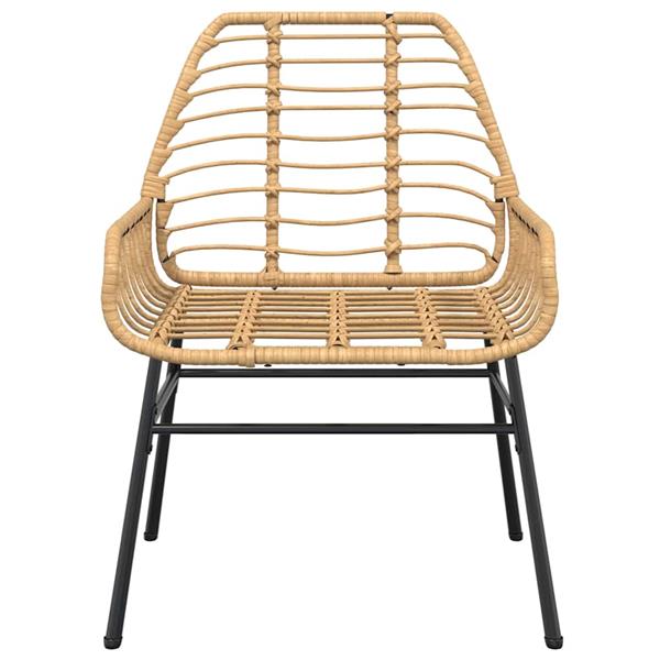 Grote foto vidaxl 5 delige tuinset poly rattan glas bruin tuin en terras tuinmeubelen