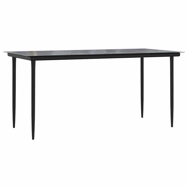 Grote foto vidaxl 5 delige tuinset poly rattan glas bruin tuin en terras tuinmeubelen