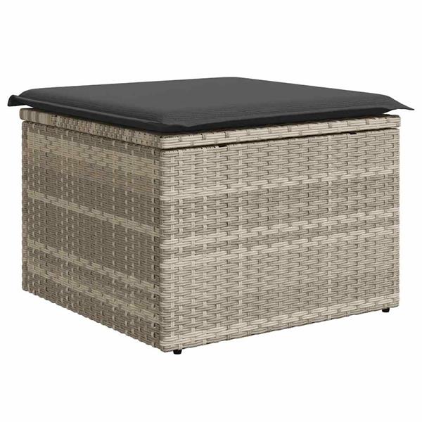 Grote foto vidaxl 6 delige loungeset met kussens poly rattan lichtgrijs tuin en terras tuinmeubelen